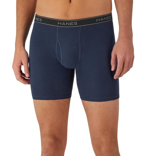 Hanes Men's Boxer Briefs, Cool Dri Moisture-Wicking Underwear, Cotton No-Ride-up for Men, Multi-Packs