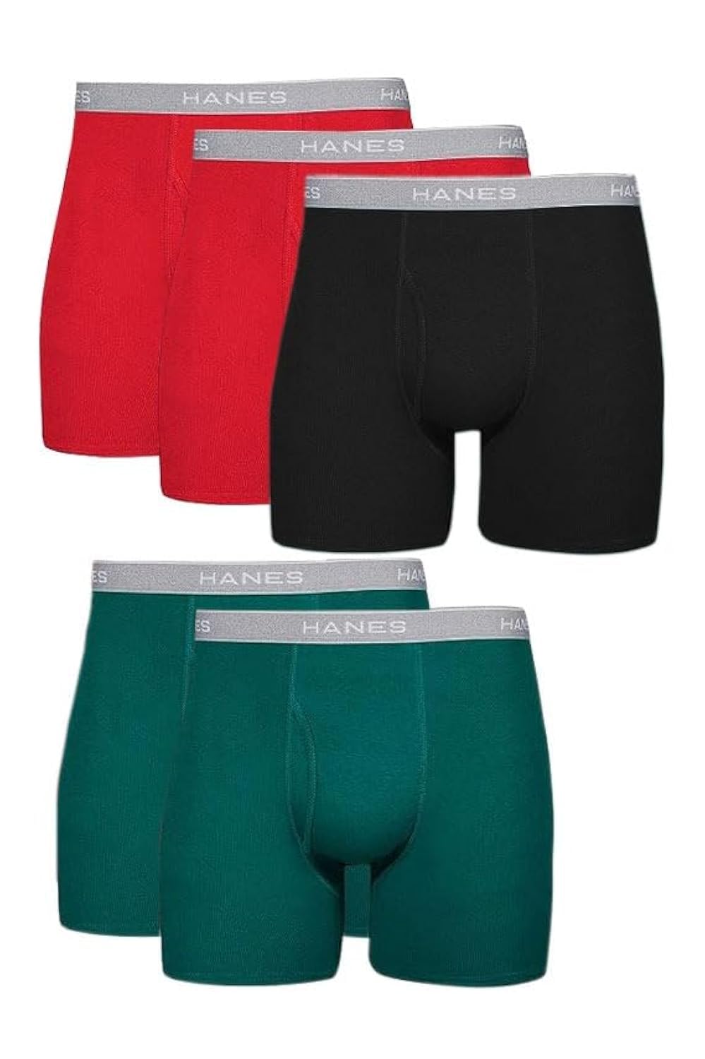 Hanes Men's Boxer Briefs, Cool Dri Moisture-Wicking Underwear, Cotton No-Ride-up for Men, Multi-Packs