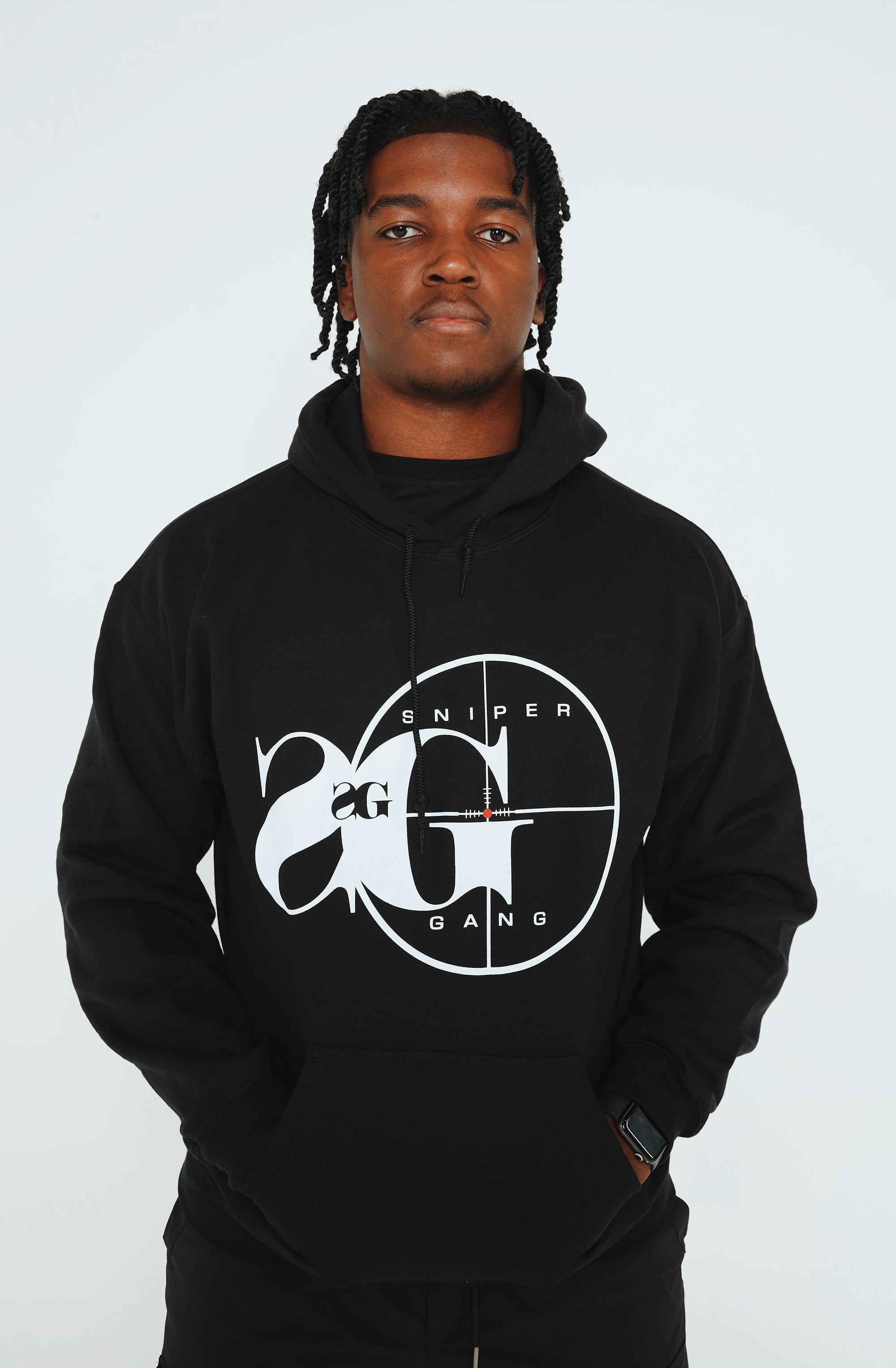 Hoodie: Sniper Gang Logo (Deluxe - Black)