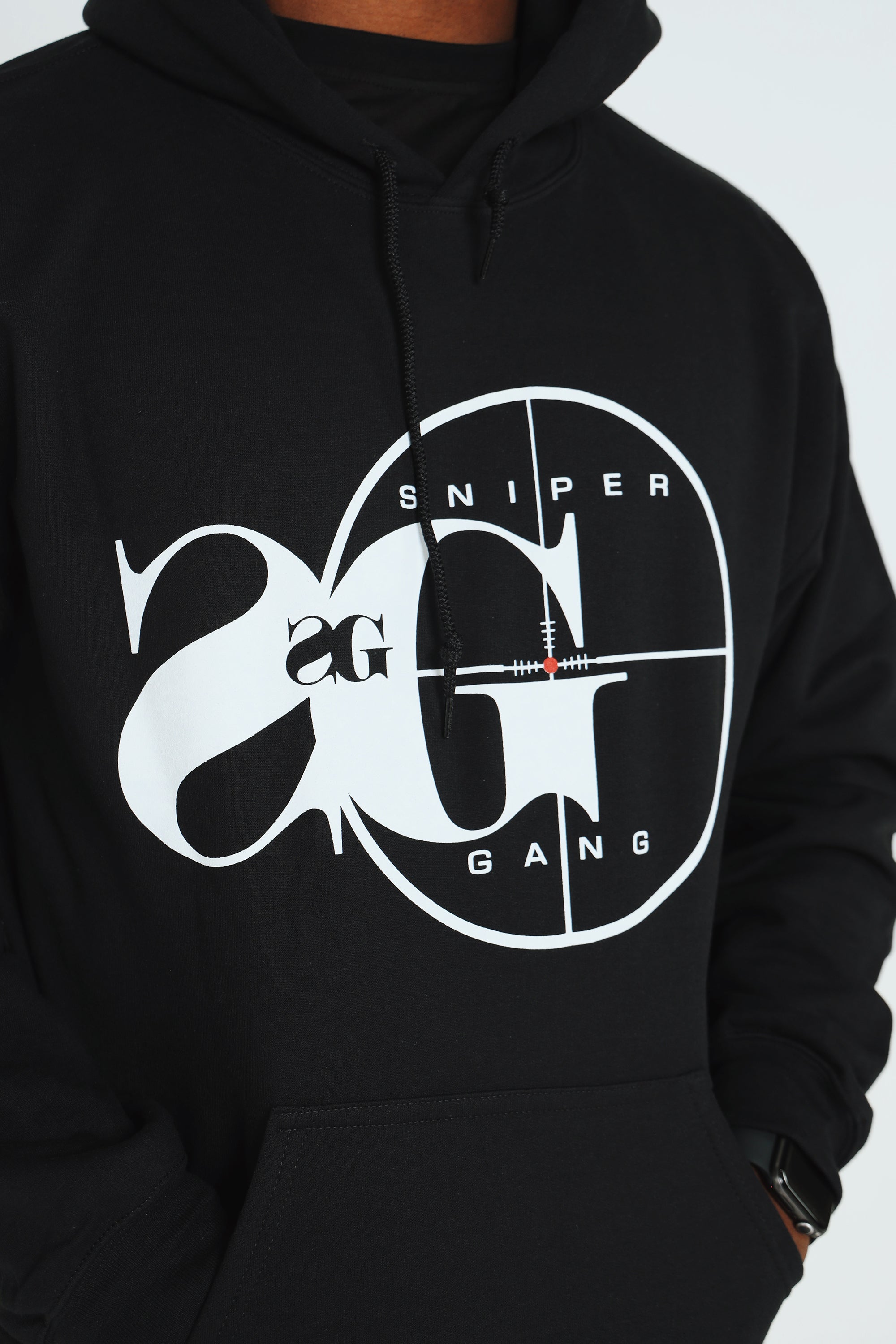 Hoodie: Sniper Gang Logo (Deluxe - Black)