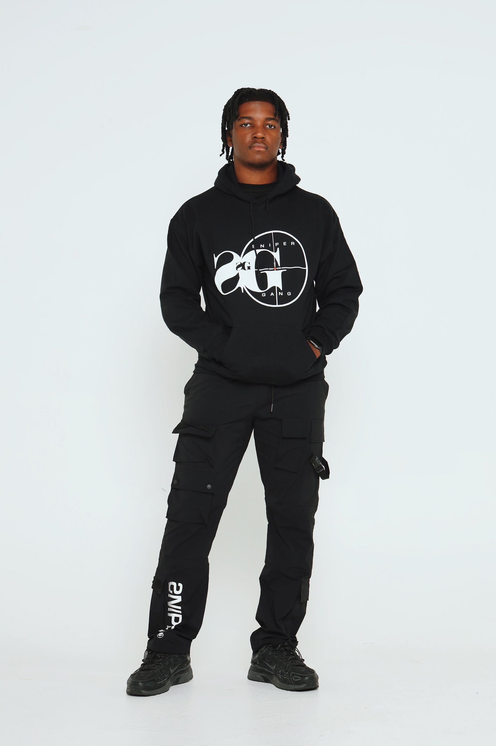 Hoodie: Sniper Gang Logo (Deluxe - Black)