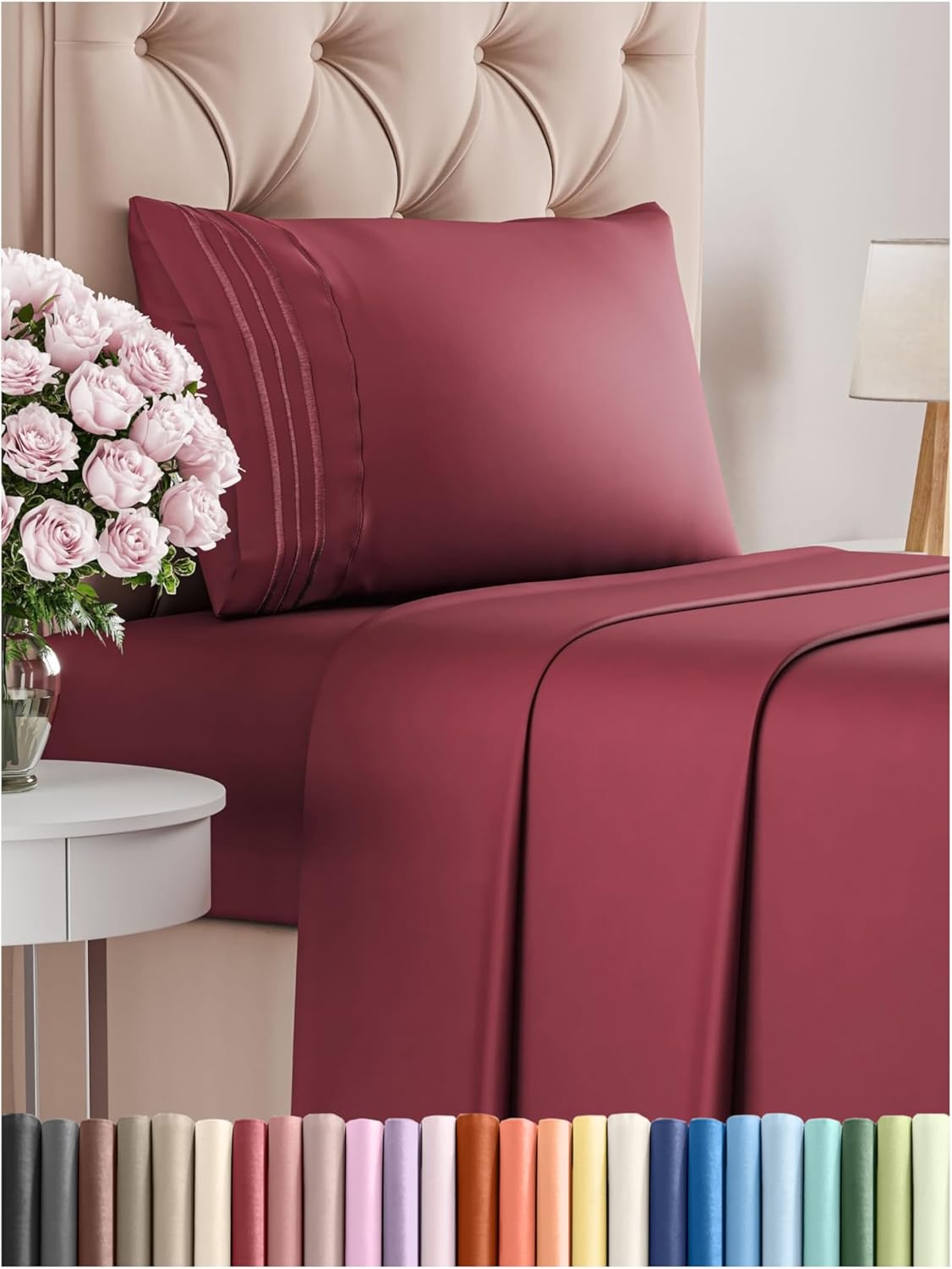 Queen Size 4 Piece Sheet Set - Comfy Breathable & Cooling Bed Sheets Set - Hotel Luxury Bedding for Women, Men, Kids & Teens - Deep Pockets, Easy Secure Fit, Soft and Wrinkle Free - Oeko-Tex - White