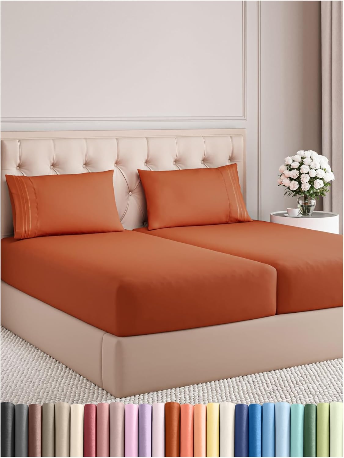 Queen Size 4 Piece Sheet Set - Comfy Breathable & Cooling Bed Sheets Set - Hotel Luxury Bedding for Women, Men, Kids & Teens - Deep Pockets, Easy Secure Fit, Soft and Wrinkle Free - Oeko-Tex - White