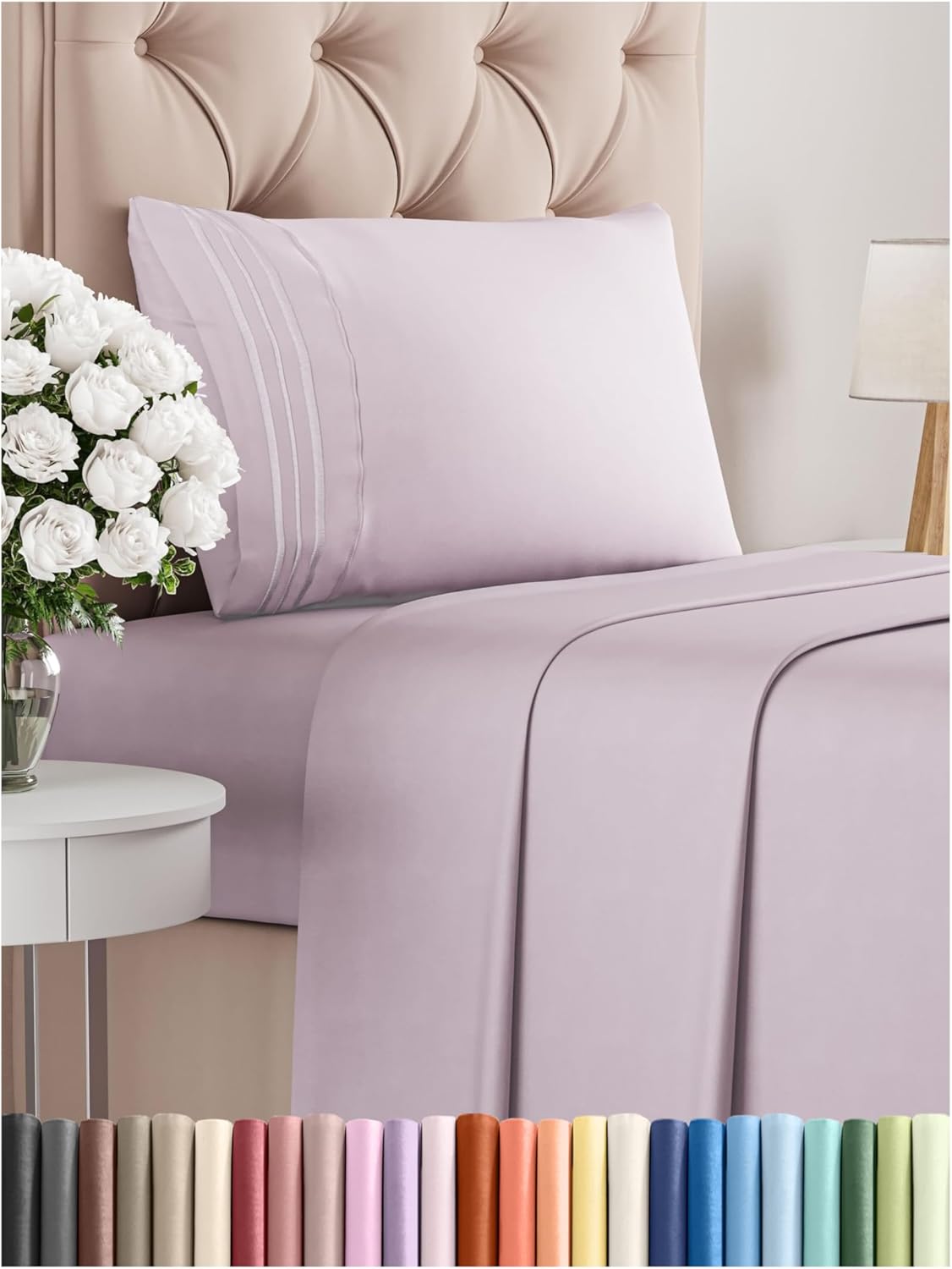 Queen Size 4 Piece Sheet Set - Comfy Breathable & Cooling Bed Sheets Set - Hotel Luxury Bedding for Women, Men, Kids & Teens - Deep Pockets, Easy Secure Fit, Soft and Wrinkle Free - Oeko-Tex - White