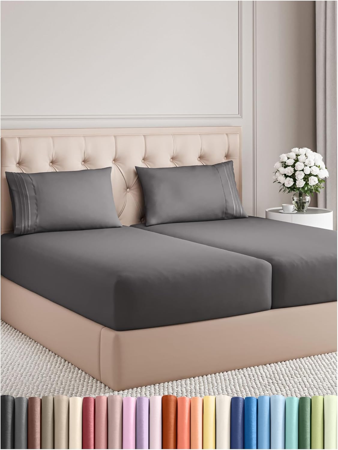 Queen Size 4 Piece Sheet Set - Comfy Breathable & Cooling Bed Sheets Set - Hotel Luxury Bedding for Women, Men, Kids & Teens - Deep Pockets, Easy Secure Fit, Soft and Wrinkle Free - Oeko-Tex - White