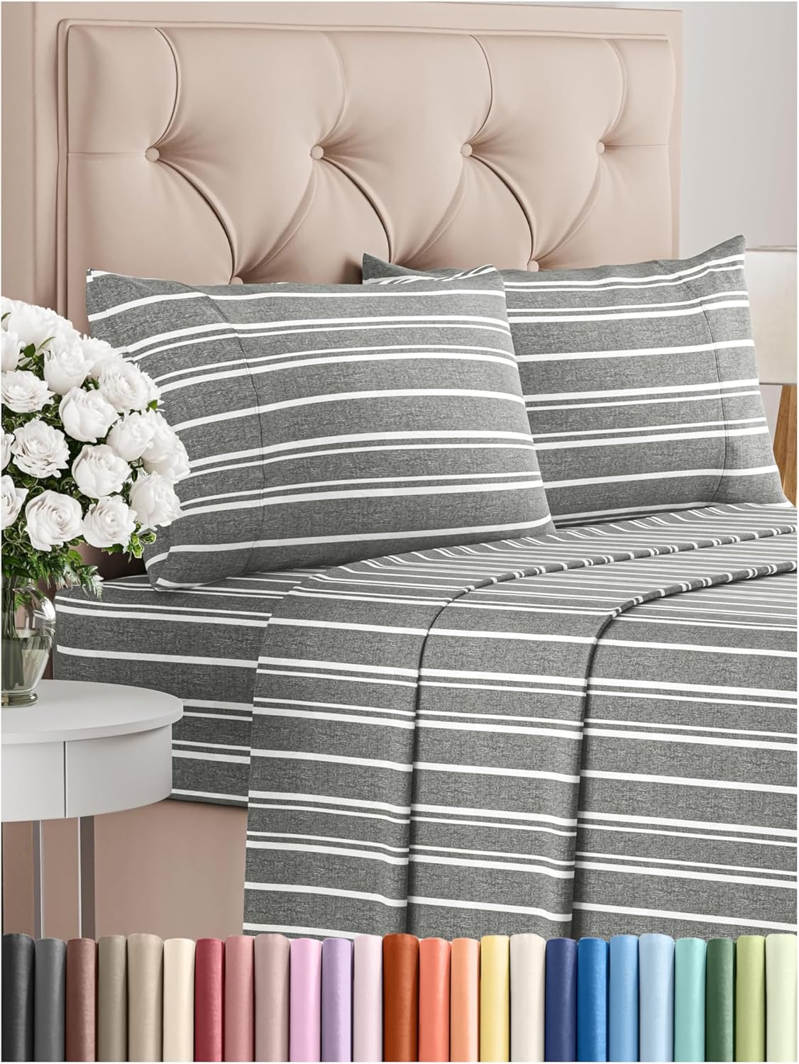 Queen Size 4 Piece Sheet Set - Comfy Breathable & Cooling Bed Sheets Set - Hotel Luxury Bedding for Women, Men, Kids & Teens - Deep Pockets, Easy Secure Fit, Soft and Wrinkle Free - Oeko-Tex - White