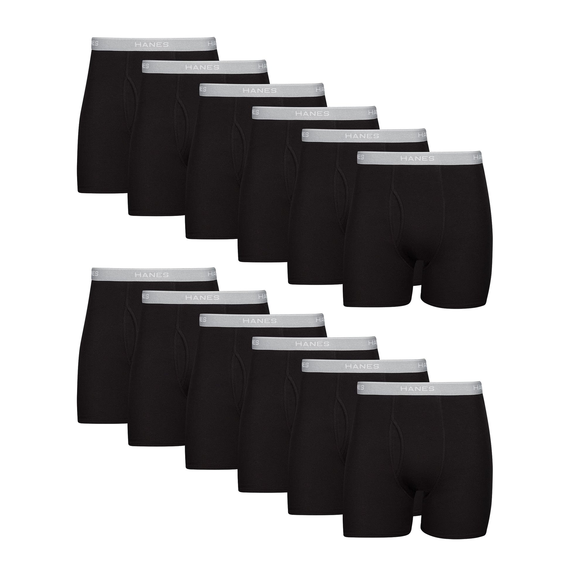 Hanes Men's Boxer Briefs, Cool Dri Moisture-Wicking Underwear, Cotton No-Ride-up for Men, Multi-Packs