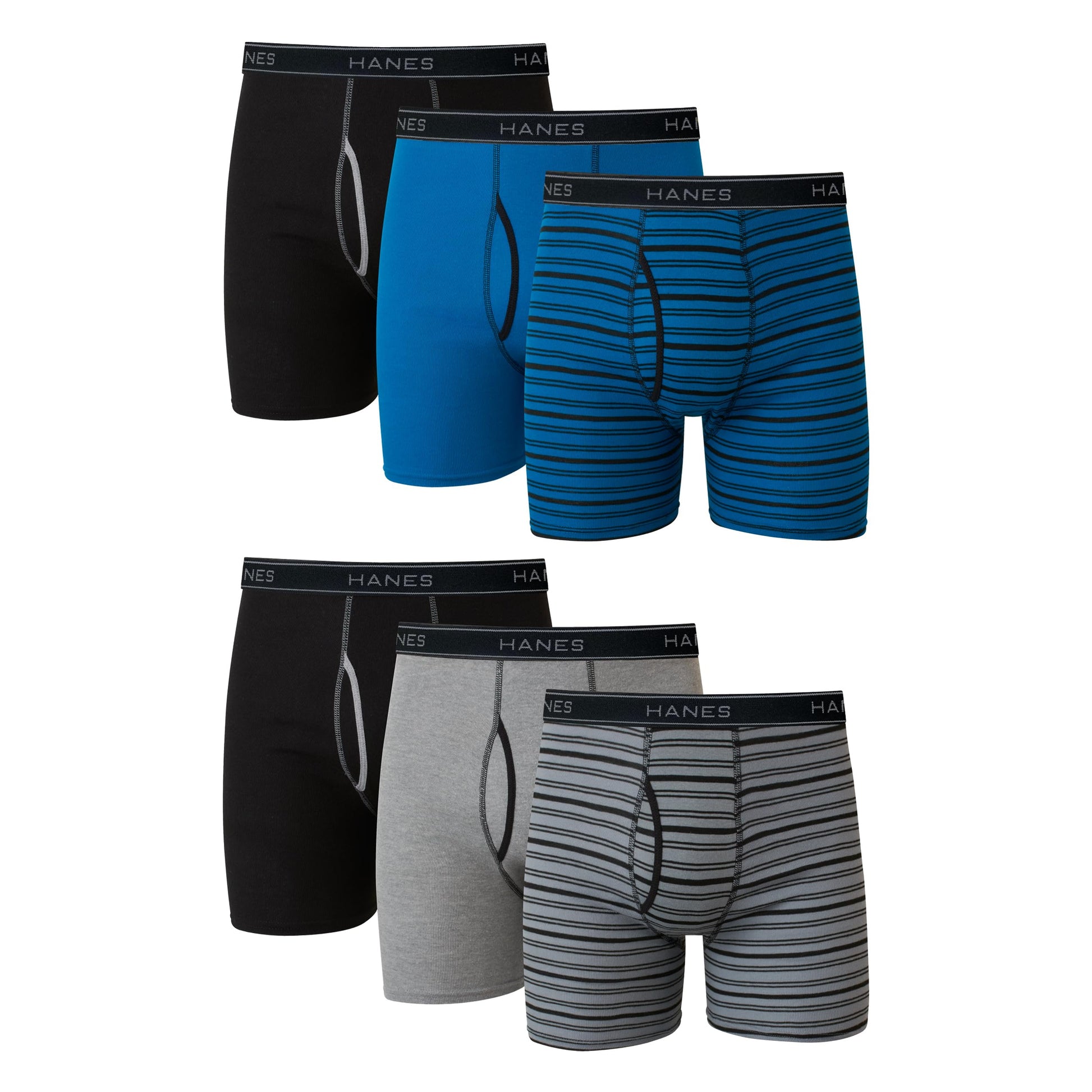 Hanes Men's Boxer Briefs, Cool Dri Moisture-Wicking Underwear, Cotton No-Ride-up for Men, Multi-Packs