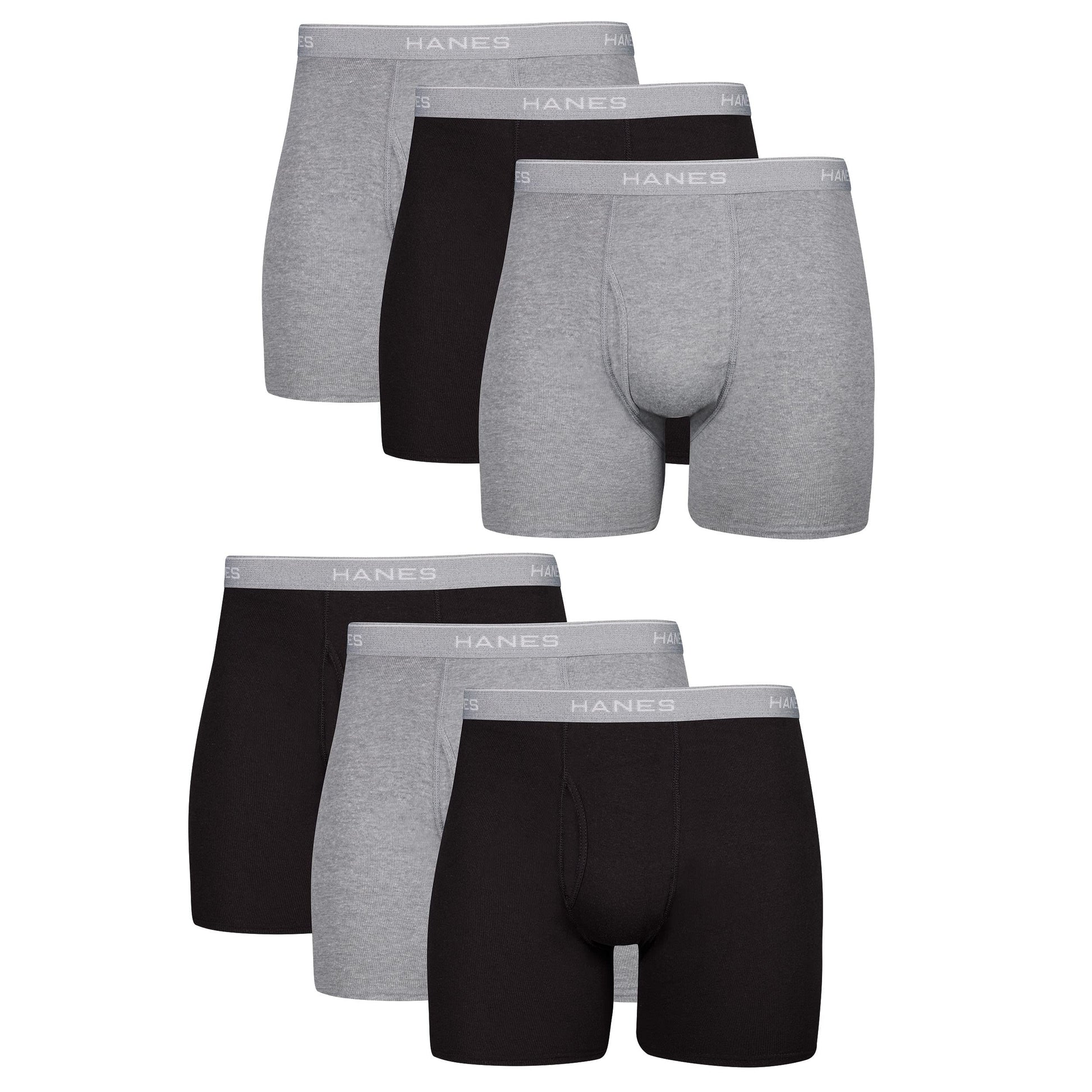Hanes Men's Boxer Briefs, Cool Dri Moisture-Wicking Underwear, Cotton No-Ride-up for Men, Multi-Packs