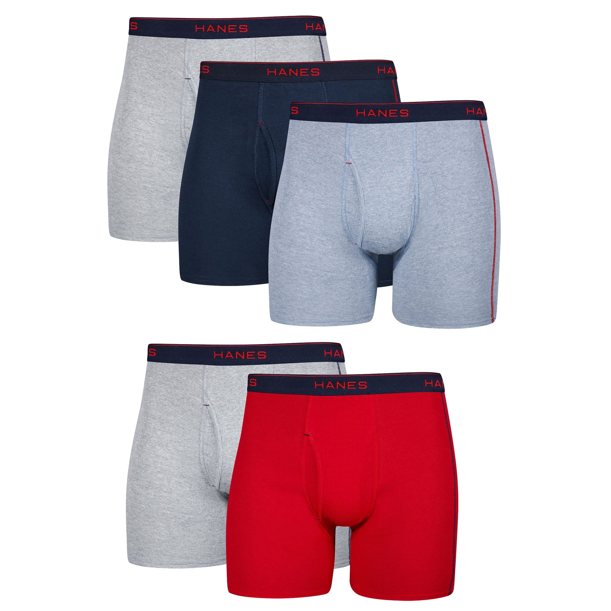 Hanes Men's Boxer Briefs, Cool Dri Moisture-Wicking Underwear, Cotton No-Ride-up for Men, Multi-Packs