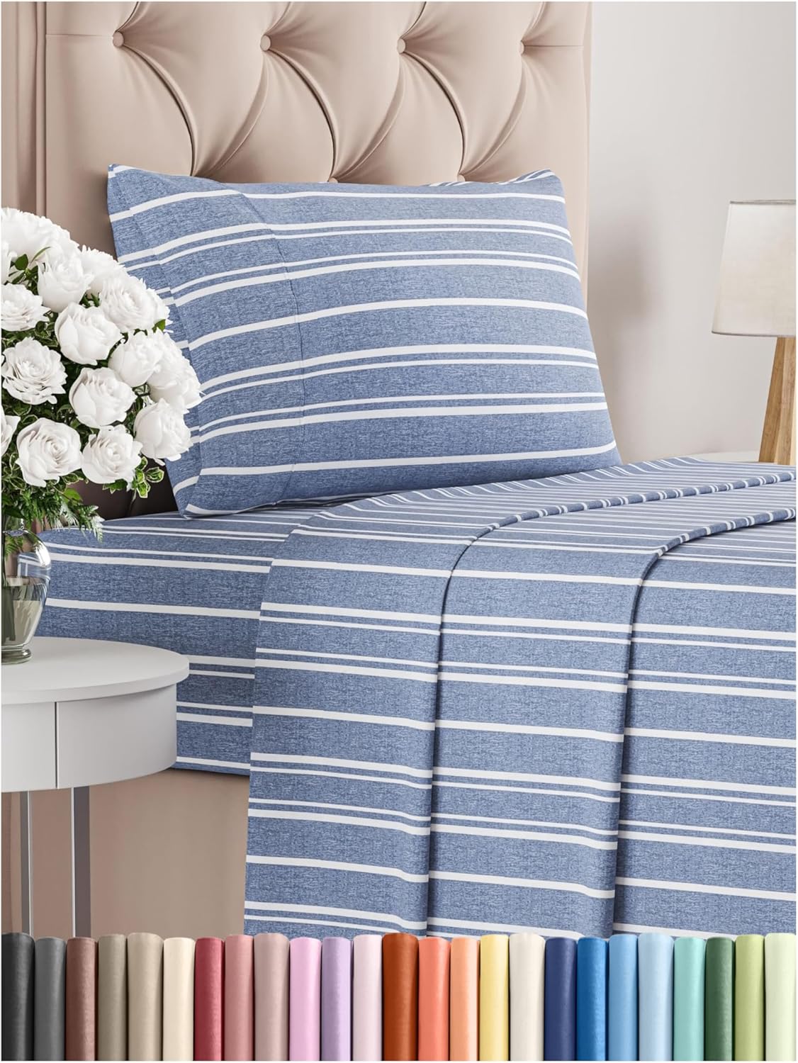 Queen Size 4 Piece Sheet Set - Comfy Breathable & Cooling Bed Sheets Set - Hotel Luxury Bedding for Women, Men, Kids & Teens - Deep Pockets, Easy Secure Fit, Soft and Wrinkle Free - Oeko-Tex - White