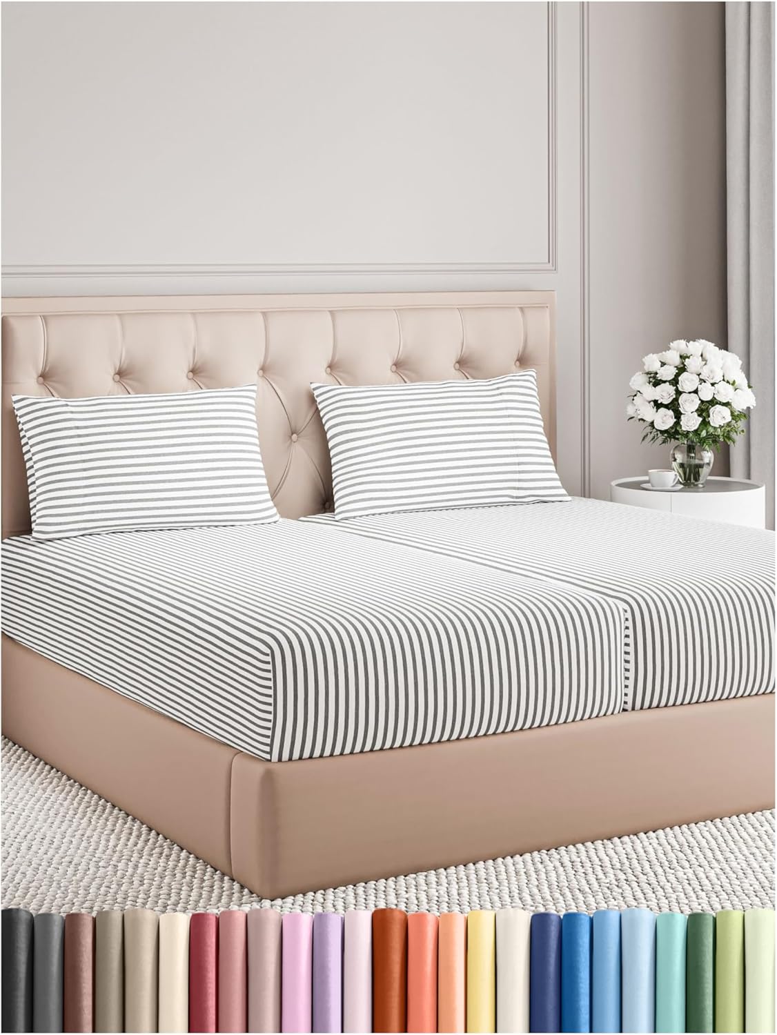 Queen Size 4 Piece Sheet Set - Comfy Breathable & Cooling Bed Sheets Set - Hotel Luxury Bedding for Women, Men, Kids & Teens - Deep Pockets, Easy Secure Fit, Soft and Wrinkle Free - Oeko-Tex - White