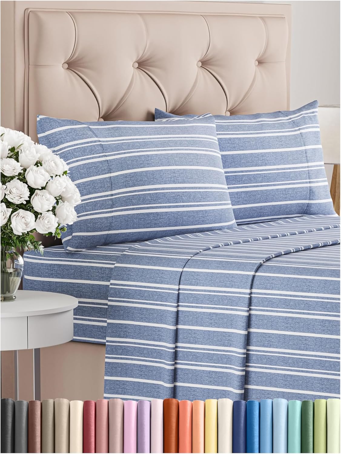 Queen Size 4 Piece Sheet Set - Comfy Breathable & Cooling Bed Sheets Set - Hotel Luxury Bedding for Women, Men, Kids & Teens - Deep Pockets, Easy Secure Fit, Soft and Wrinkle Free - Oeko-Tex - White