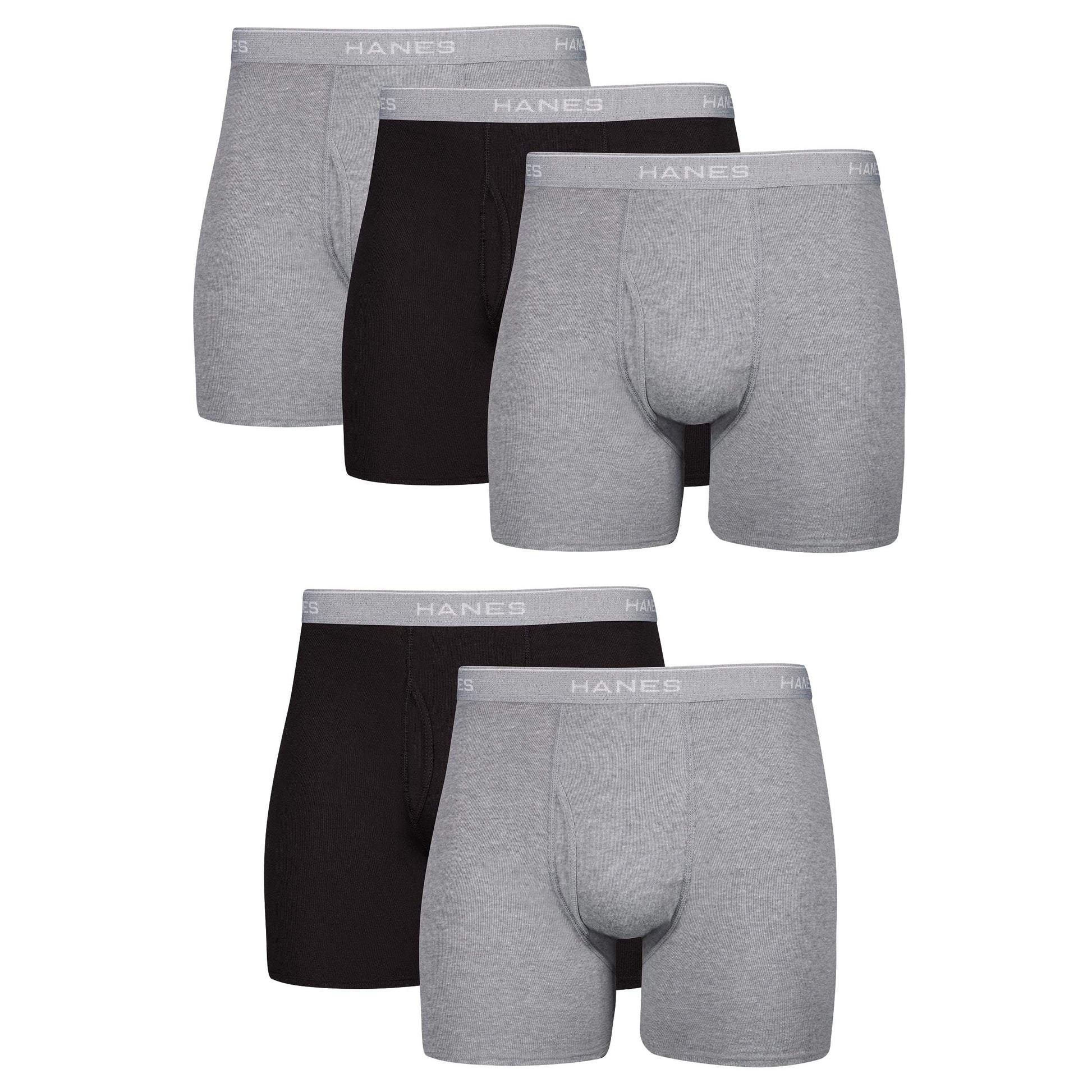 Hanes Men's Boxer Briefs, Cool Dri Moisture-Wicking Underwear, Cotton No-Ride-up for Men, Multi-Packs