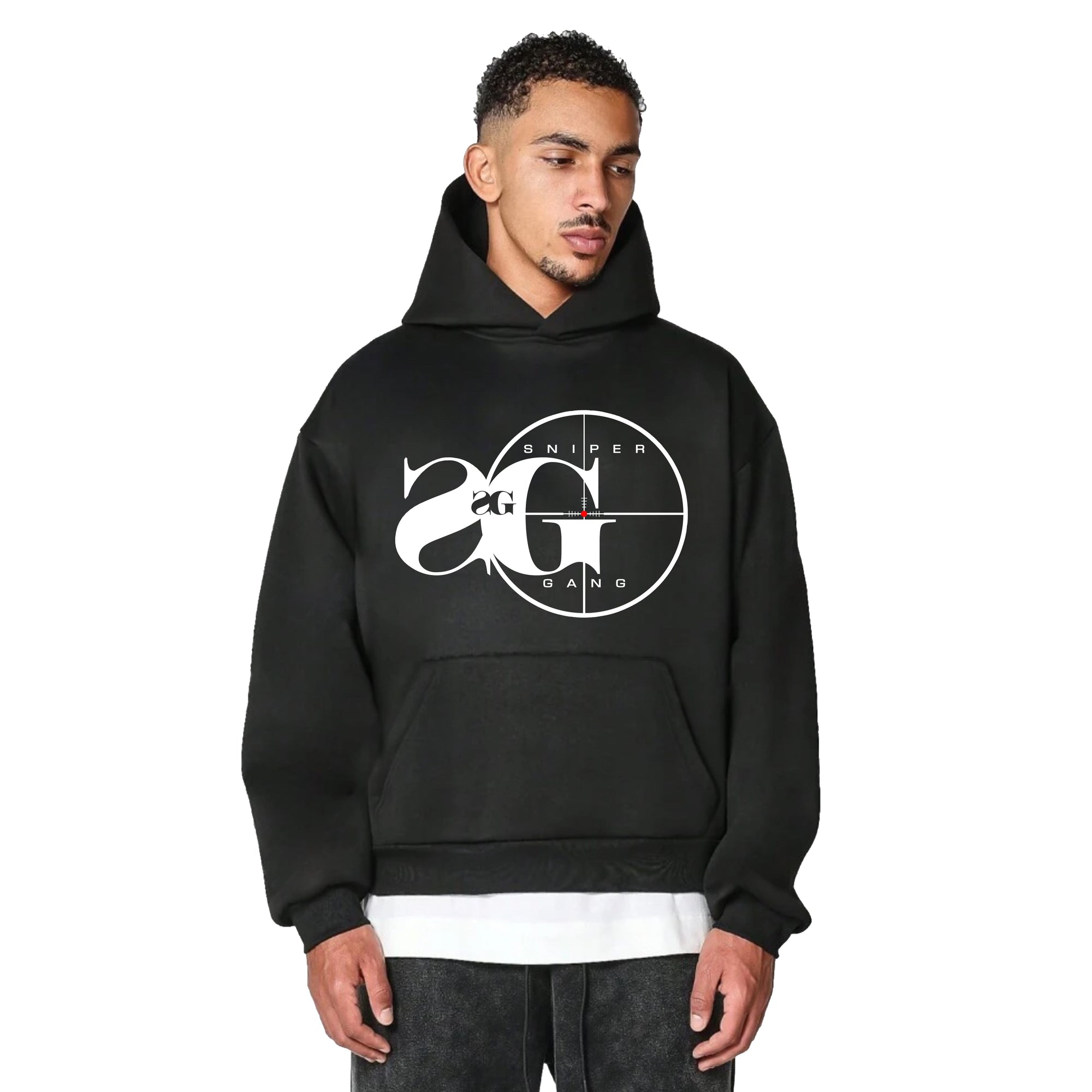 Hoodie: Sniper Gang Logo (Deluxe - Black)