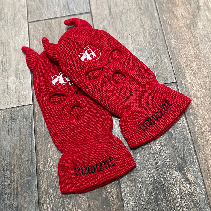 Ski Mask - Innocent (Devil Horns: RED/BLK)