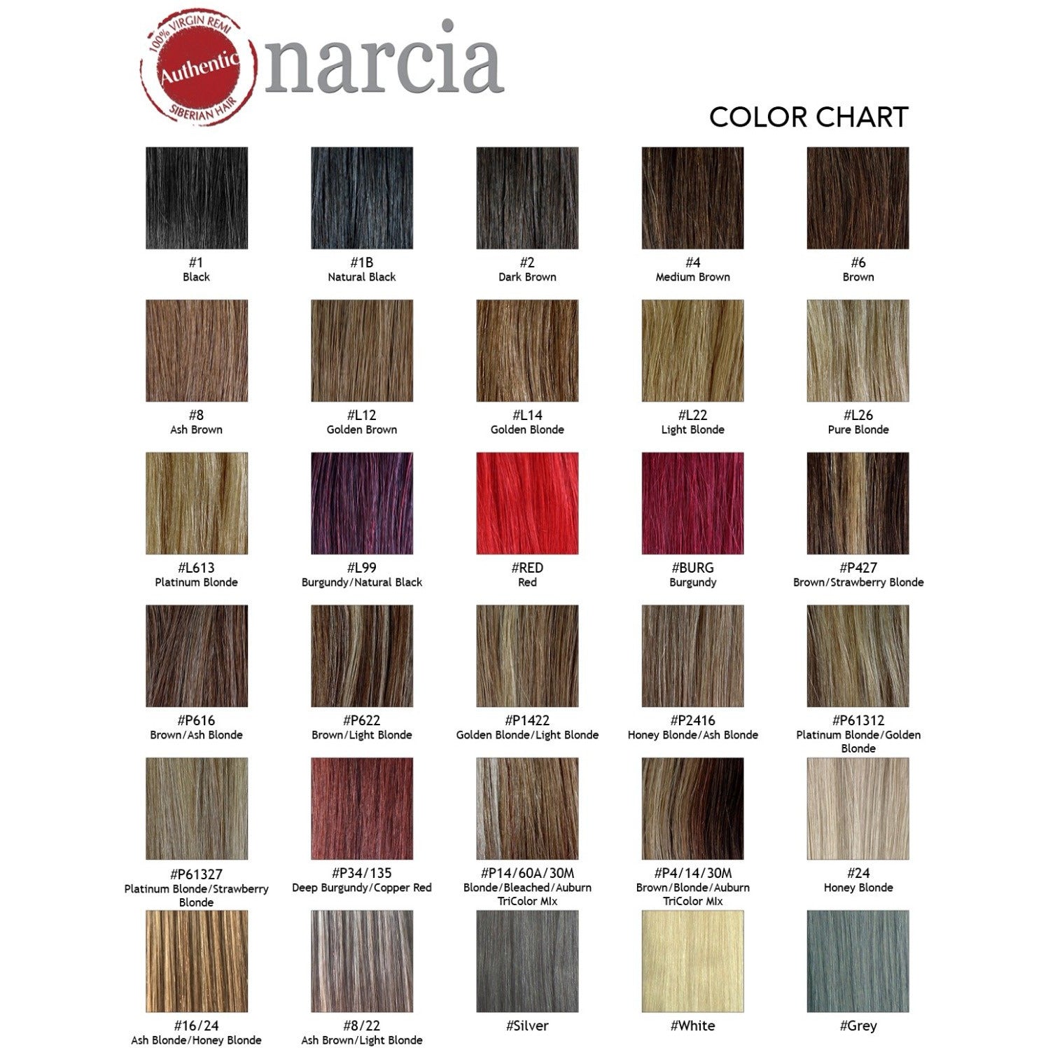 Narcia Remy Siberian Weft - 22"