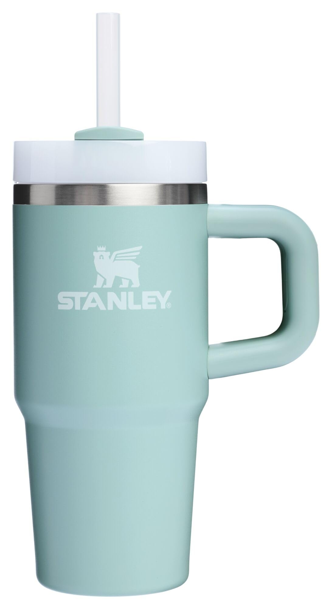STANLEY Quencher H2.0 Tumbler with Handle and Straw 14 oz | Flowstate 3-Position Lid | Cup Holder Compatible for Travel | Insulated Stainless Steel Cup | BPA-Free | Azure