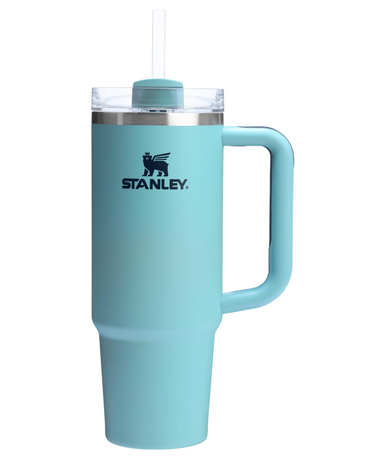 STANLEY Quencher H2.0 Tumbler with Handle and Straw 14 oz | Flowstate 3-Position Lid | Cup Holder Compatible for Travel | Insulated Stainless Steel Cup | BPA-Free | Azure
