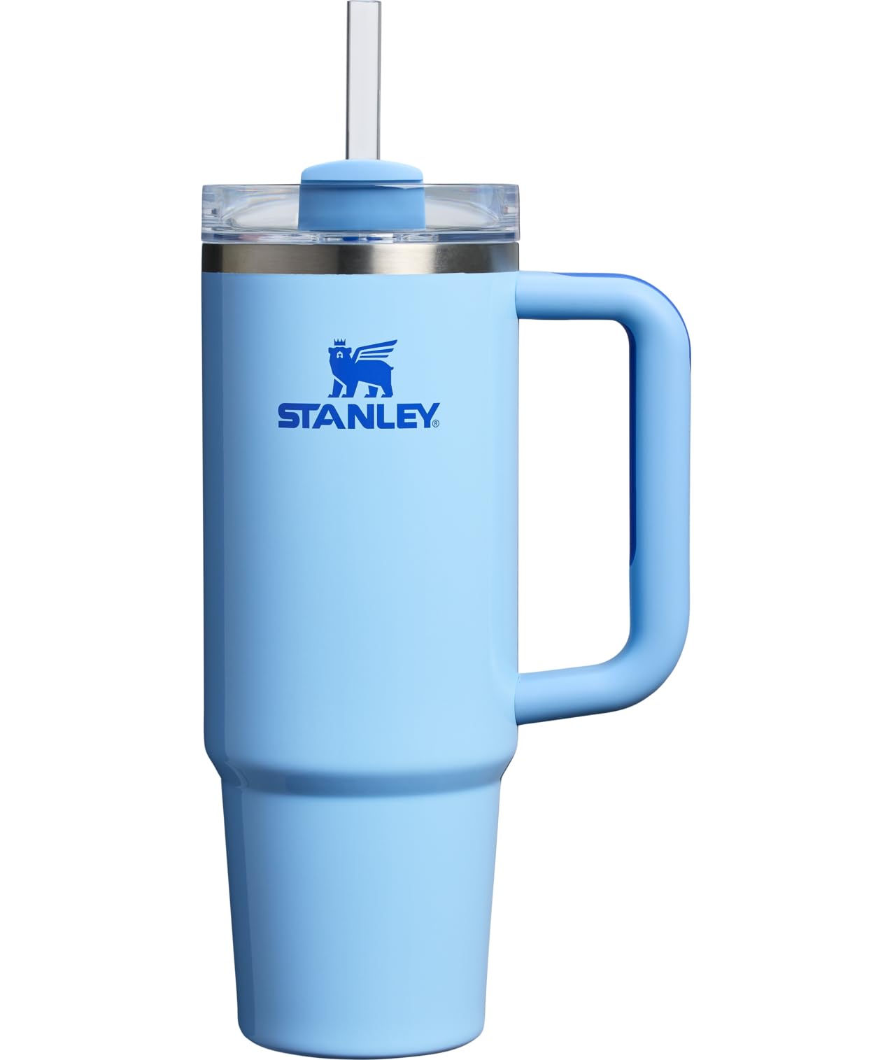 STANLEY Quencher H2.0 Tumbler with Handle and Straw 14 oz | Flowstate 3-Position Lid | Cup Holder Compatible for Travel | Insulated Stainless Steel Cup | BPA-Free | Azure