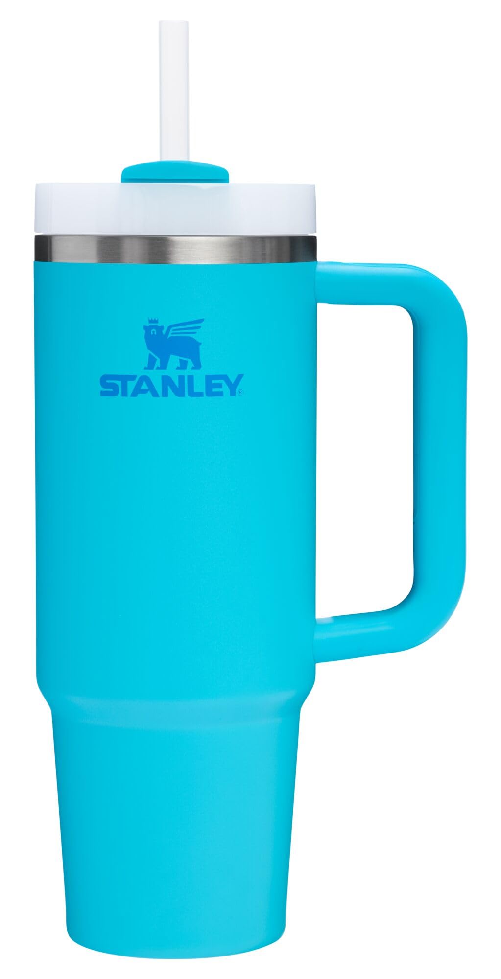 STANLEY Quencher H2.0 Tumbler with Handle and Straw 14 oz | Flowstate 3-Position Lid | Cup Holder Compatible for Travel | Insulated Stainless Steel Cup | BPA-Free | Azure