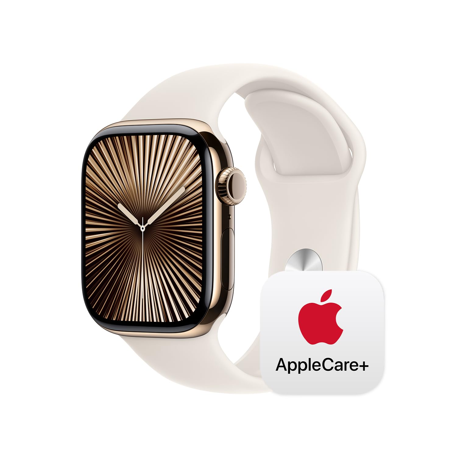 Apple Watch Series 10 [GPS 42mm case] Smartwatch with Rose Gold Aluminium Case with Light Blush Sport Band - S/M. Fitness Tracker, ECG App, Always-On Retina Display, Water Resistant