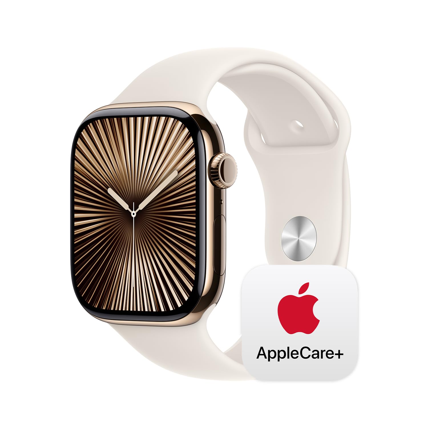 Apple Watch Series 10 [GPS 42mm case] Smartwatch with Rose Gold Aluminium Case with Light Blush Sport Band - S/M. Fitness Tracker, ECG App, Always-On Retina Display, Water Resistant