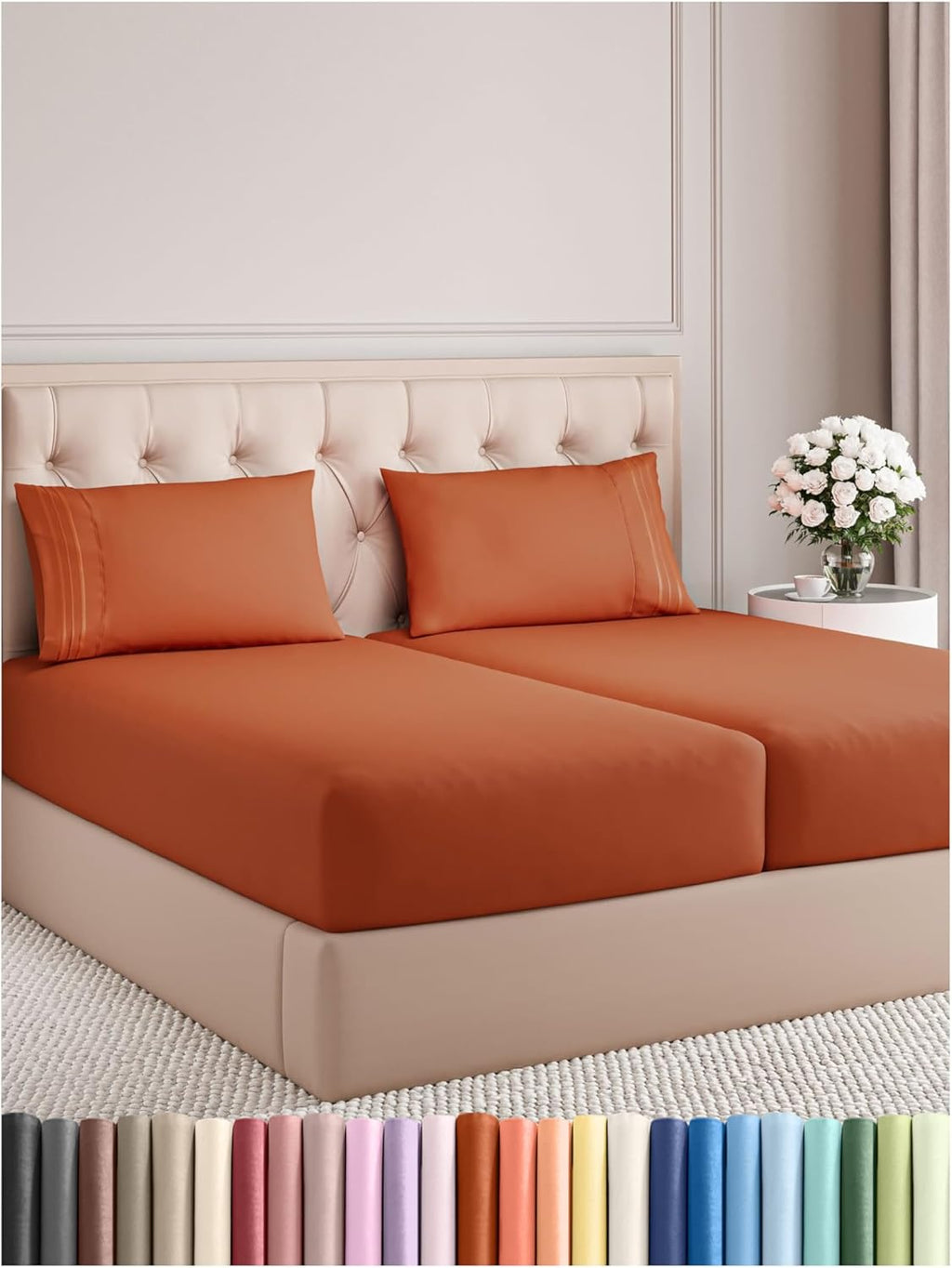 Queen Size 4 Piece Sheet Set - Comfy Breathable & Cooling Bed Sheets Set - Hotel Luxury Bedding for Women, Men, Kids & Teens - Deep Pockets, Easy Secure Fit, Soft and Wrinkle Free - Oeko-Tex - White