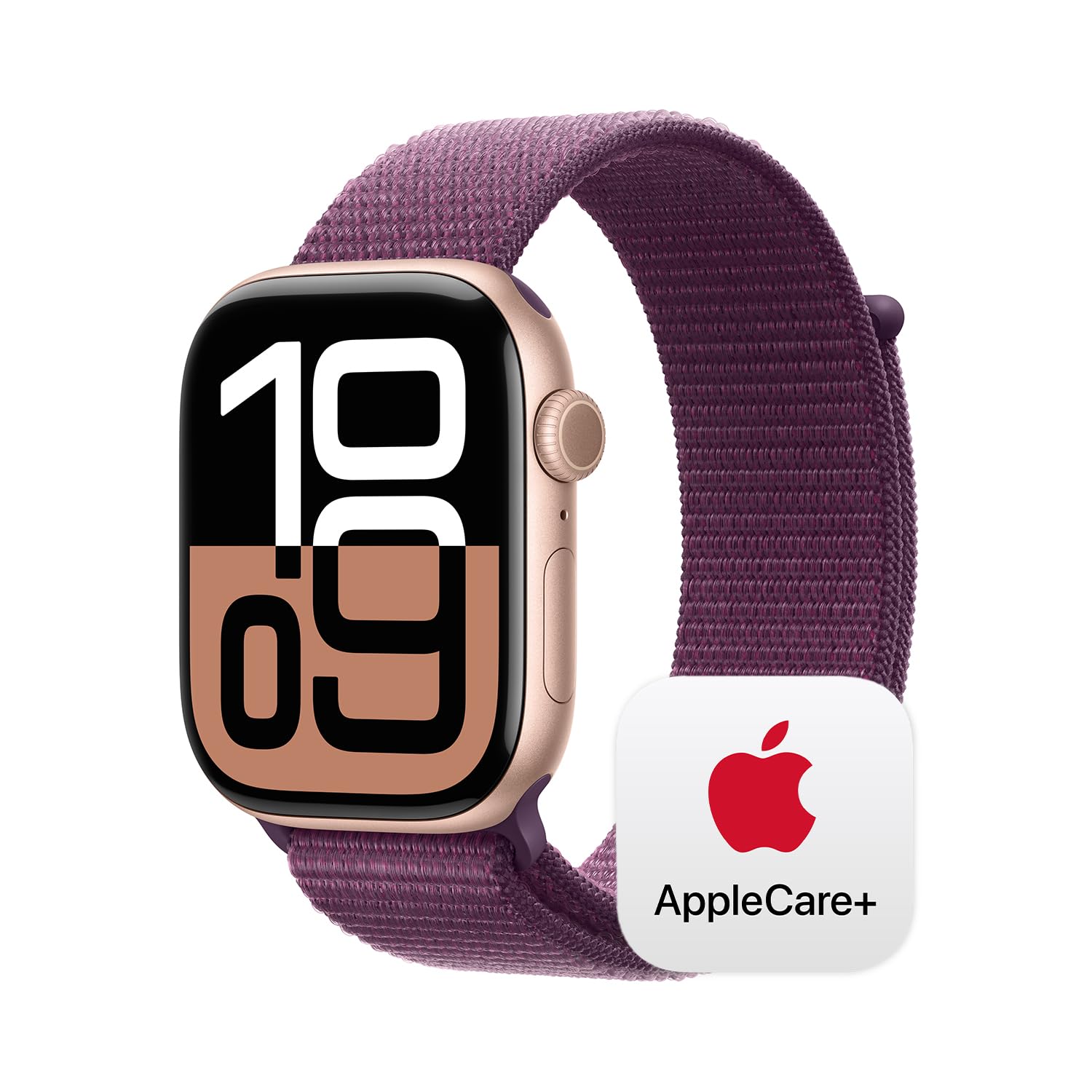 Apple Watch Series 10 [GPS 42mm case] Smartwatch with Rose Gold Aluminium Case with Light Blush Sport Band - S/M. Fitness Tracker, ECG App, Always-On Retina Display, Water Resistant