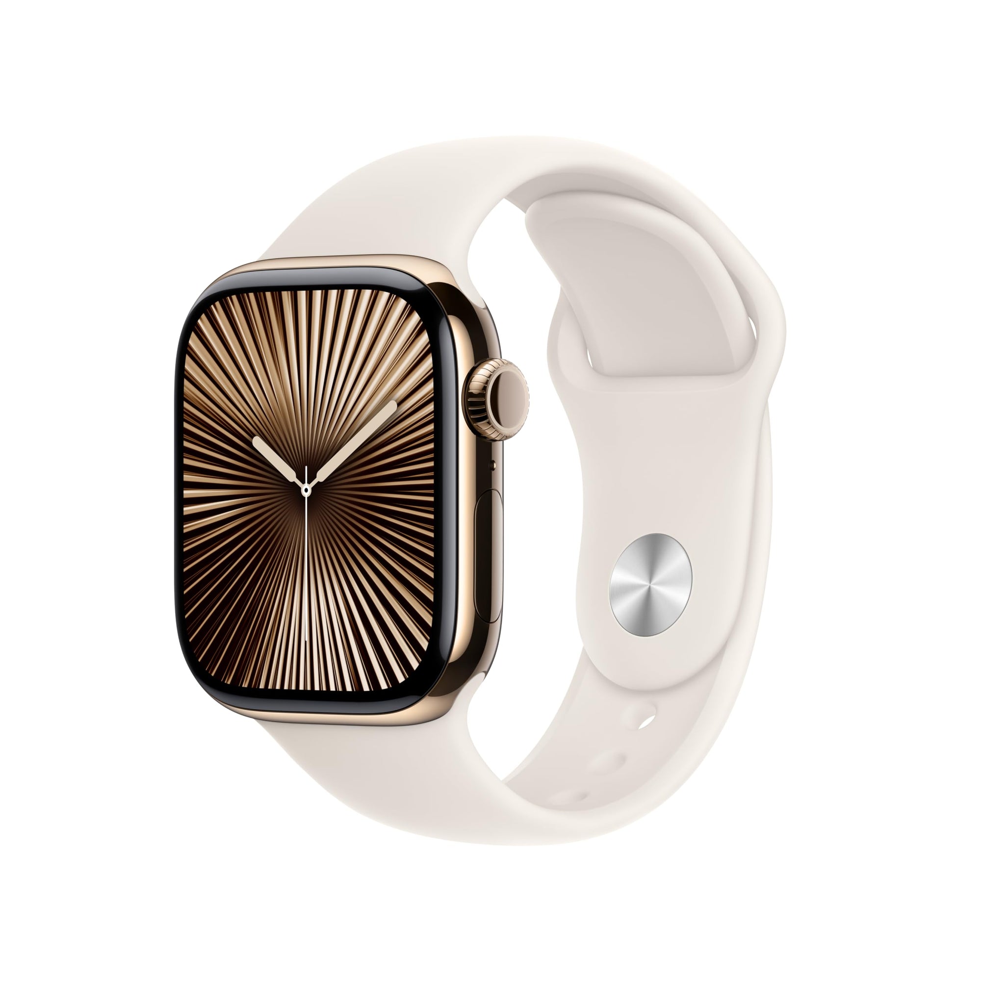 Apple Watch Series 10 [GPS 42mm case] Smartwatch with Rose Gold Aluminium Case with Light Blush Sport Band - S/M. Fitness Tracker, ECG App, Always-On Retina Display, Water Resistant