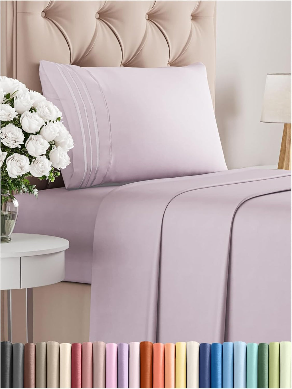 Queen Size 4 Piece Sheet Set - Comfy Breathable & Cooling Bed Sheets Set - Hotel Luxury Bedding for Women, Men, Kids & Teens - Deep Pockets, Easy Secure Fit, Soft and Wrinkle Free - Oeko-Tex - White