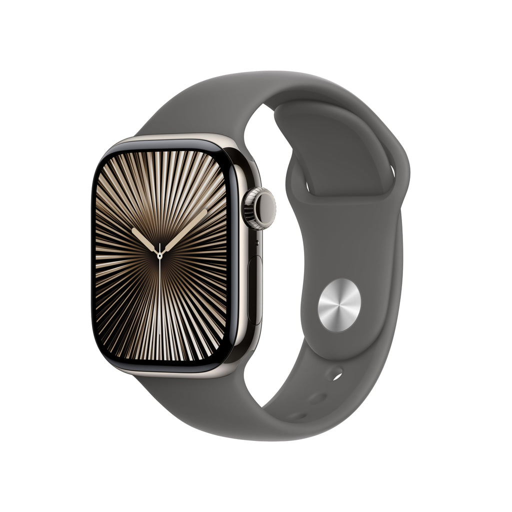 Apple Watch Series 10 [GPS 42mm case] Smartwatch with Rose Gold Aluminium Case with Light Blush Sport Band - S/M. Fitness Tracker, ECG App, Always-On Retina Display, Water Resistant