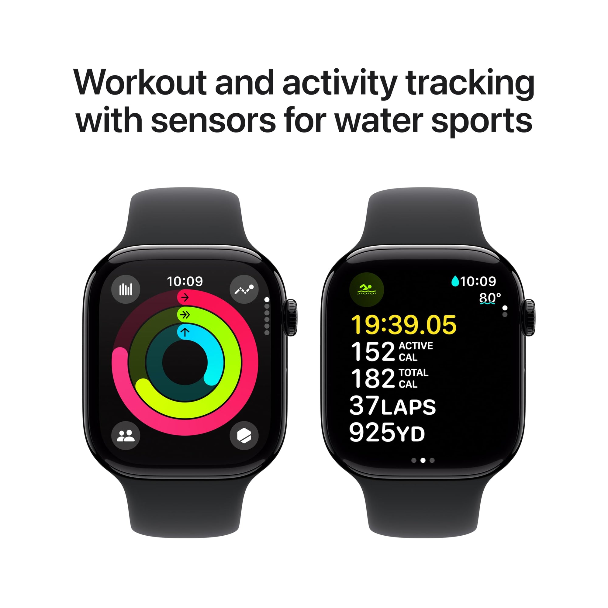 Apple Watch Series 10 [GPS 42mm case] Smartwatch with Rose Gold Aluminium Case with Light Blush Sport Band - S/M. Fitness Tracker, ECG App, Always-On Retina Display, Water Resistant