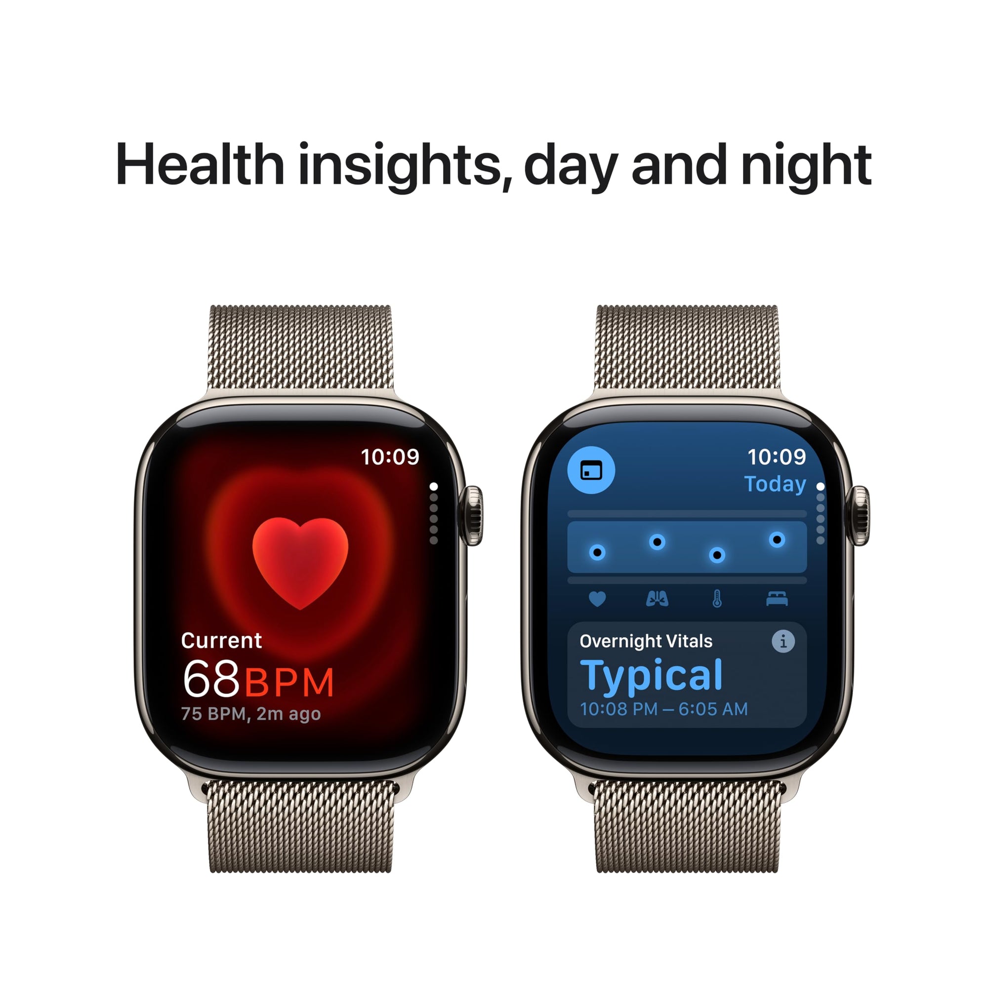Apple Watch Series 10 [GPS 42mm case] Smartwatch with Rose Gold Aluminium Case with Light Blush Sport Band - S/M. Fitness Tracker, ECG App, Always-On Retina Display, Water Resistant