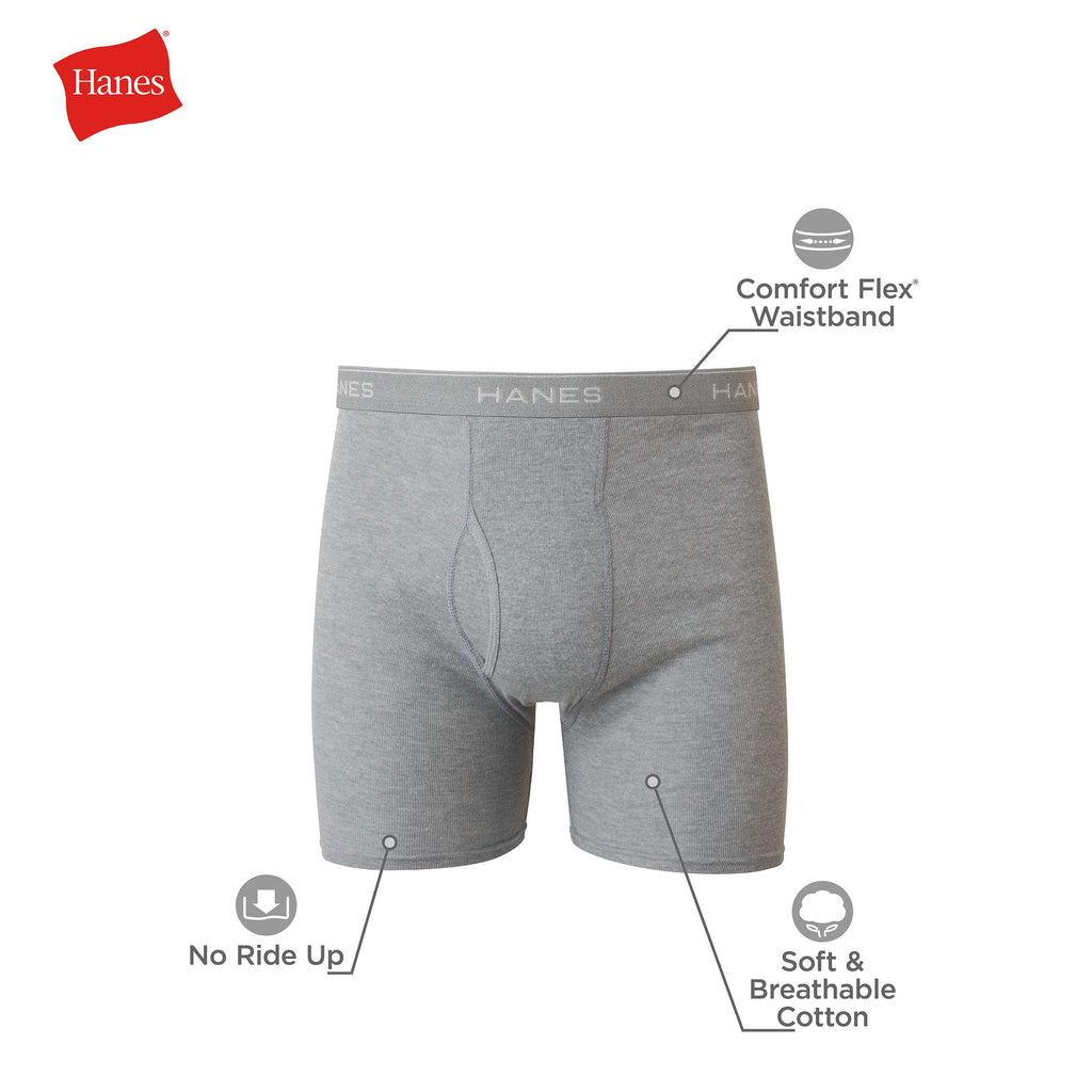 Hanes Men's Boxer Briefs, Cool Dri Moisture-Wicking Underwear, Cotton No-Ride-up for Men, Multi-Packs