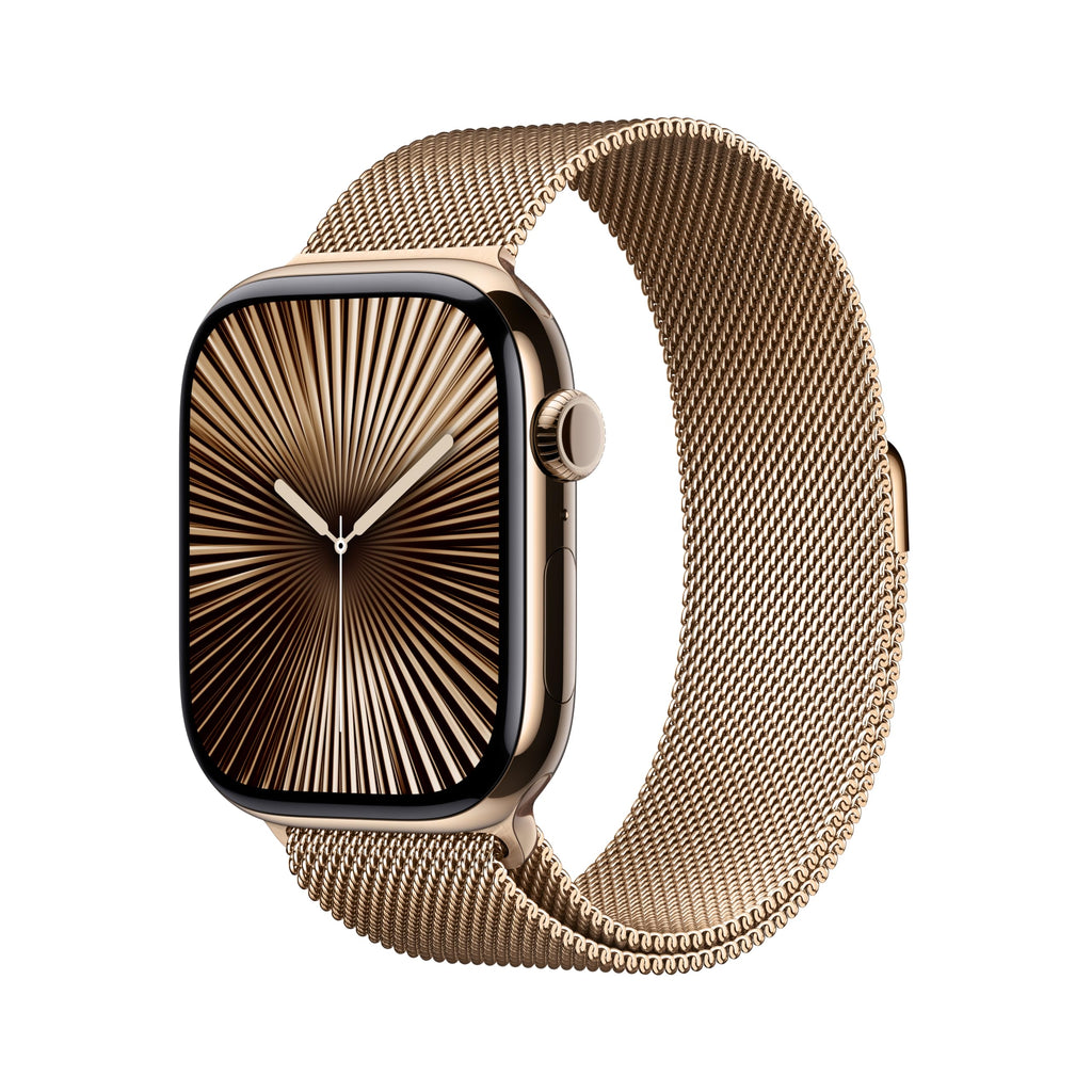 Apple Watch Series 10 [GPS 42mm case] Smartwatch with Rose Gold Aluminium Case with Light Blush Sport Band - S/M. Fitness Tracker, ECG App, Always-On Retina Display, Water Resistant